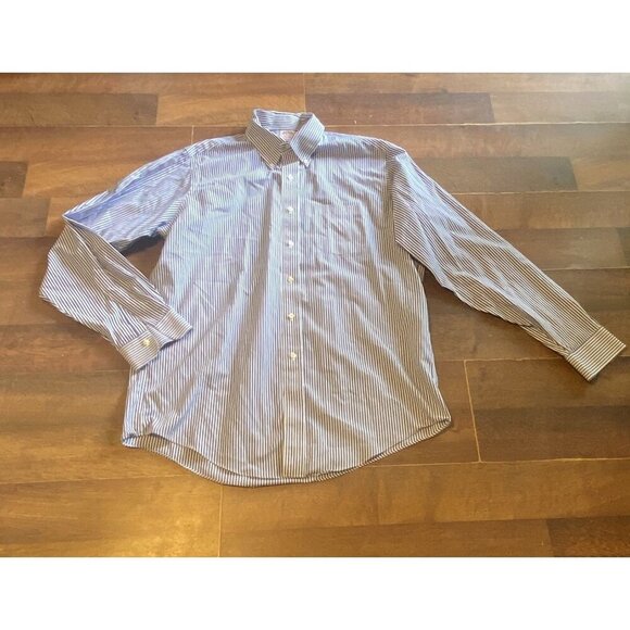 Brooks Brothers Sz 16-36 Blue Stripe Long Sleeve Button Down Dress Shirt - Picture 1 of 4